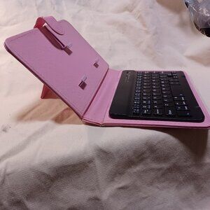 Wireless Bluetooth Keyboard Flip Case Cover w/Stand Phone Holder Carry Binder